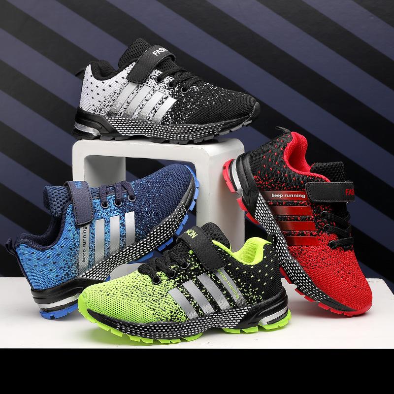 Giày Sneakers Thời Trang Cho Trẻ Em Lưới Thoáng Khí Chạy Bộ Trẻ Em Đi Tenis Học Giày Bé Gái Bé Trai Thể Thao Nhẹ 8 Đến 12 Năm Color: 8702KIDS-Blue Shoe Size: 33