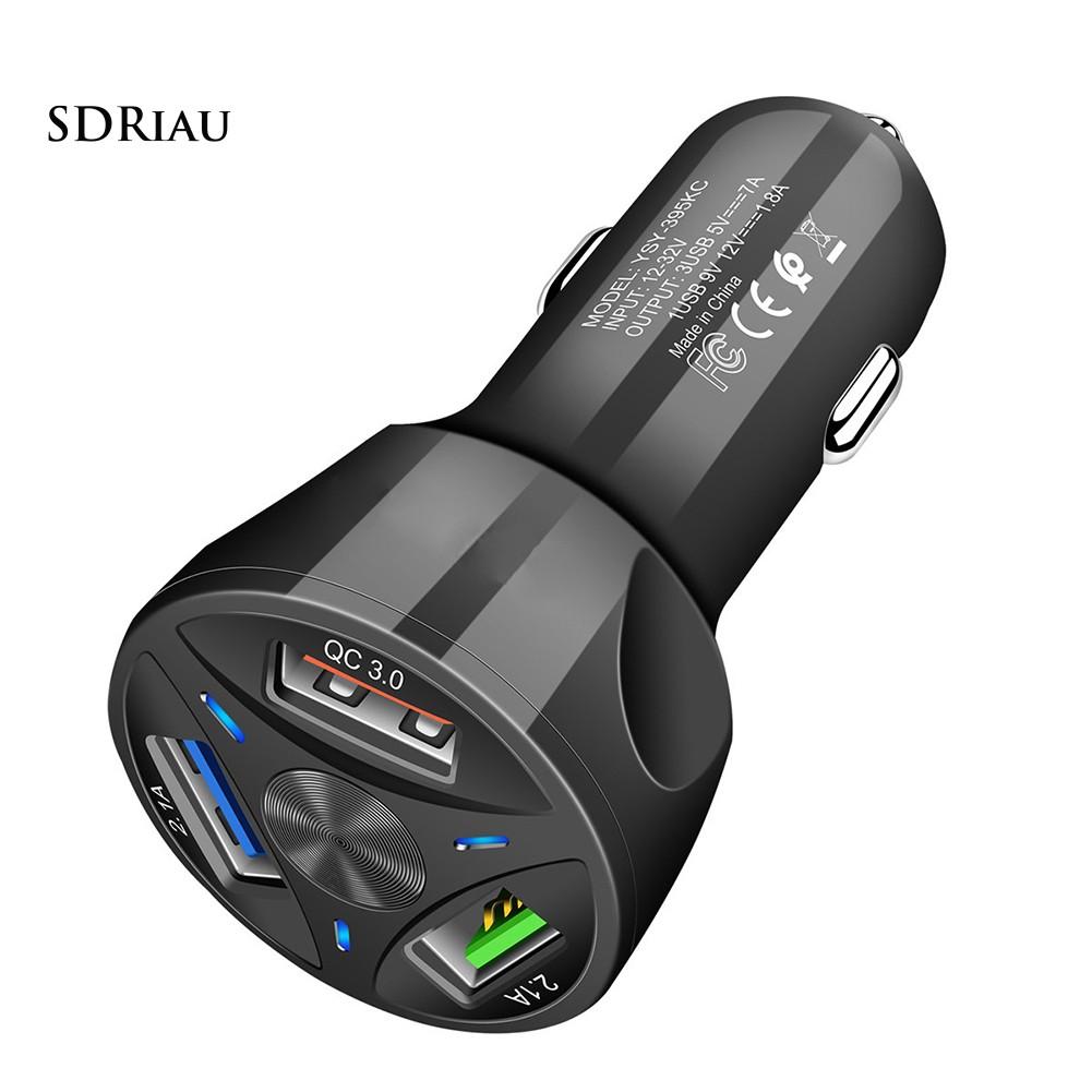Tẩu Sạc 3 Cổng Usb Qc3.0 Cho Xe Hơi
