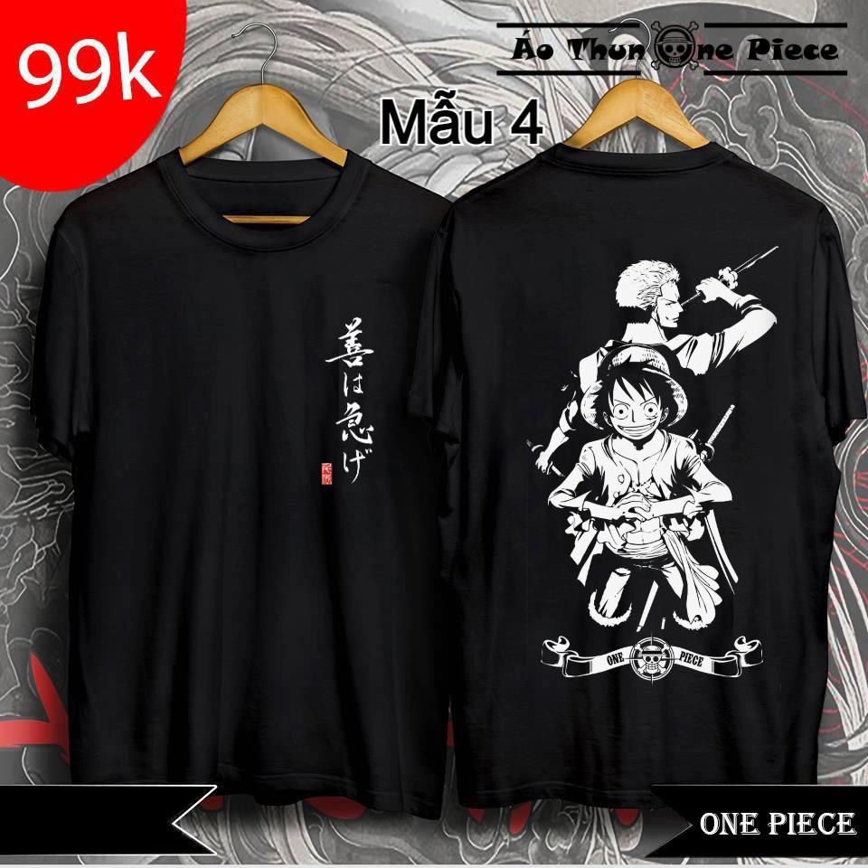 ️️Áo Thun In Hình Monkey D. Luffy, Zoro 2 Mặt "Cực Đẹp, Cực Ngầu" 2022 - Áo Thun One Piece
