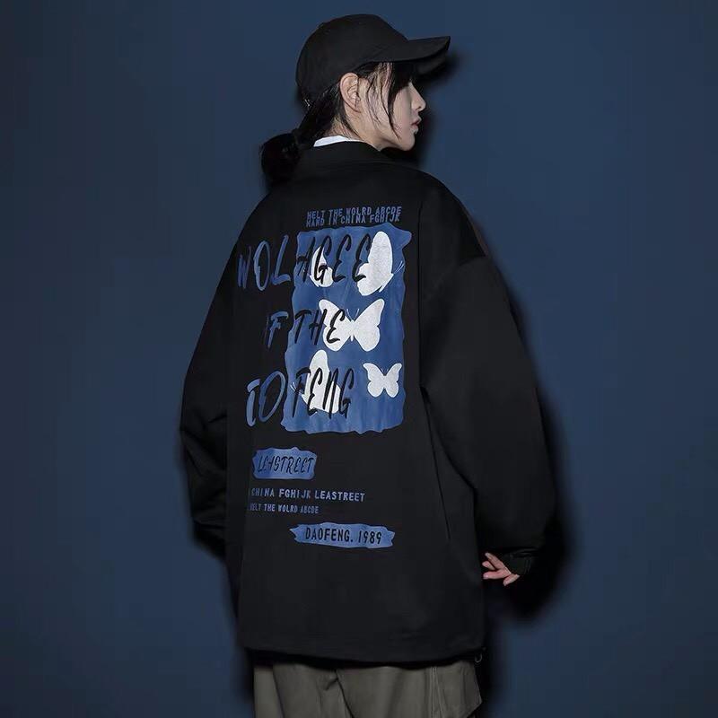 Áo Khoác Jacket Bomber/ Áo khoác dù sơmi in DAOFENG 3D Unisex Form Rộng Nam Nữ ulzzang KUN