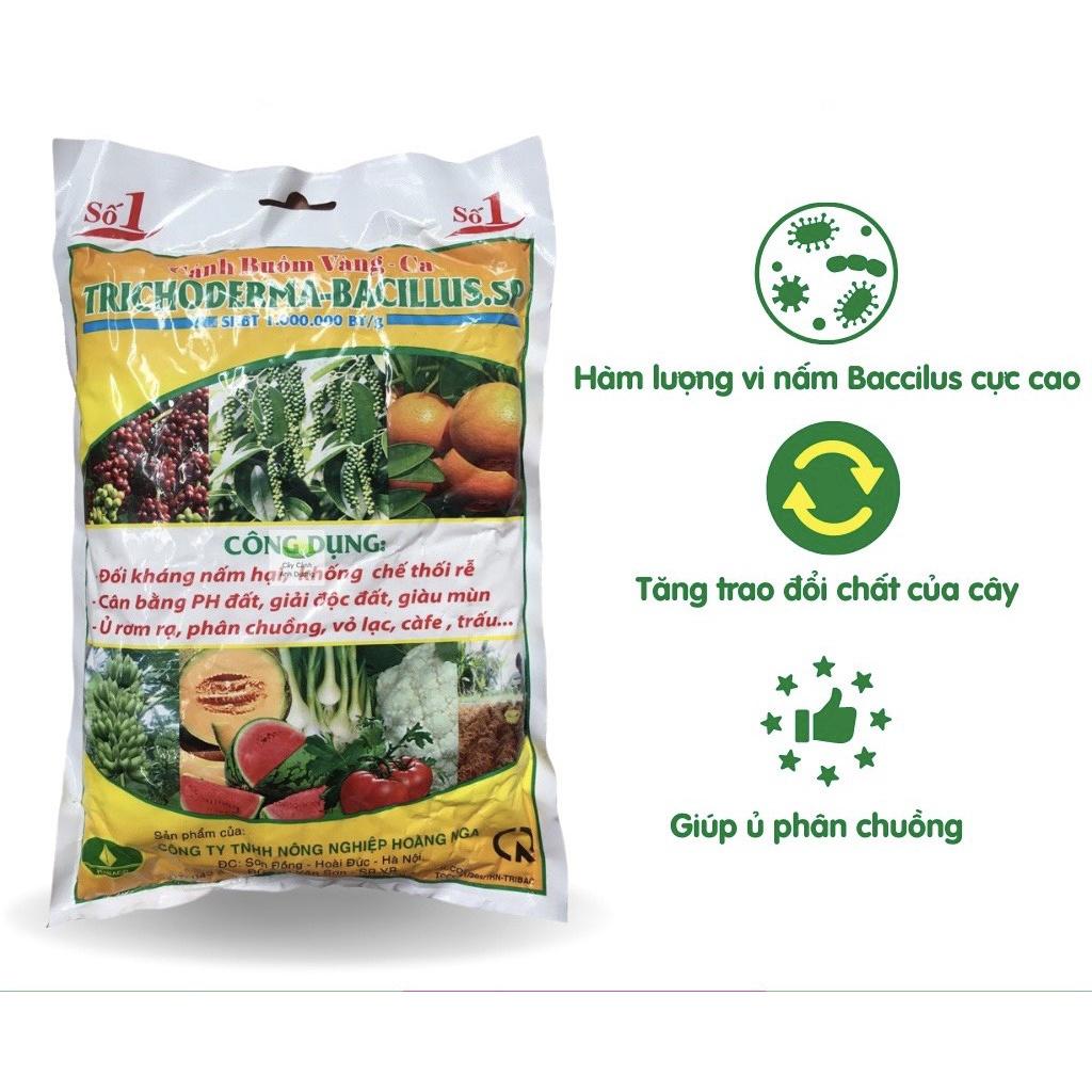 Chế phẩm sinh học TRICHODERMA Cánh Buồm Vàng 1KG - Ủ Phân chuồng, Đối kháng nấm có hại, giải độc cho đất ,giàu mùn