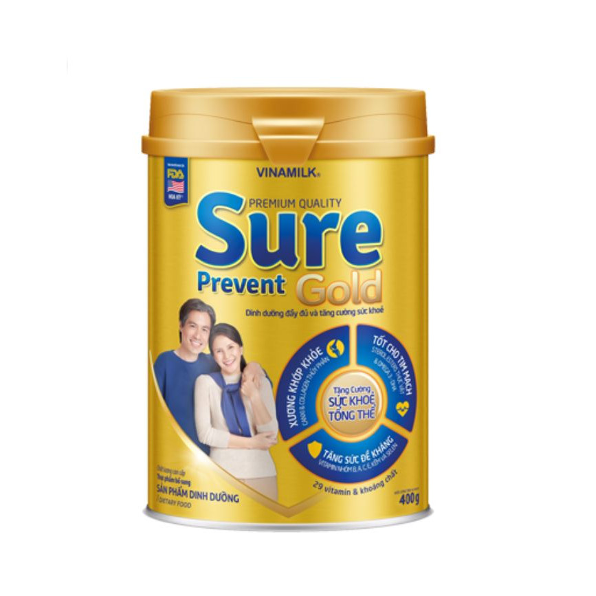 SỮA BỘT VINAMILK SURE PREVENT GOLD 400G