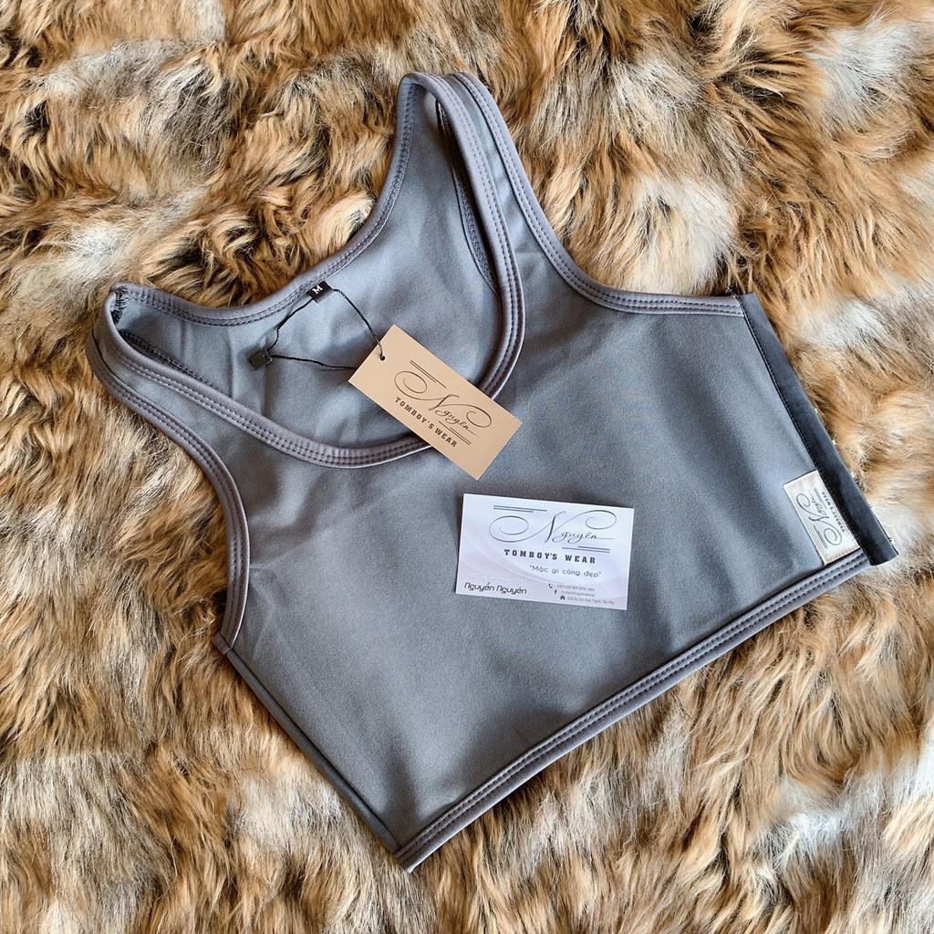 Áo Lót Bó Nịt Định Hình Ngực Tomboy Thể Thao Tập Gym Nữ Ba Lỗ Thun Trơn Gen Thun Có Viền Cài Hông Bigsize Nguyễn Nguyên