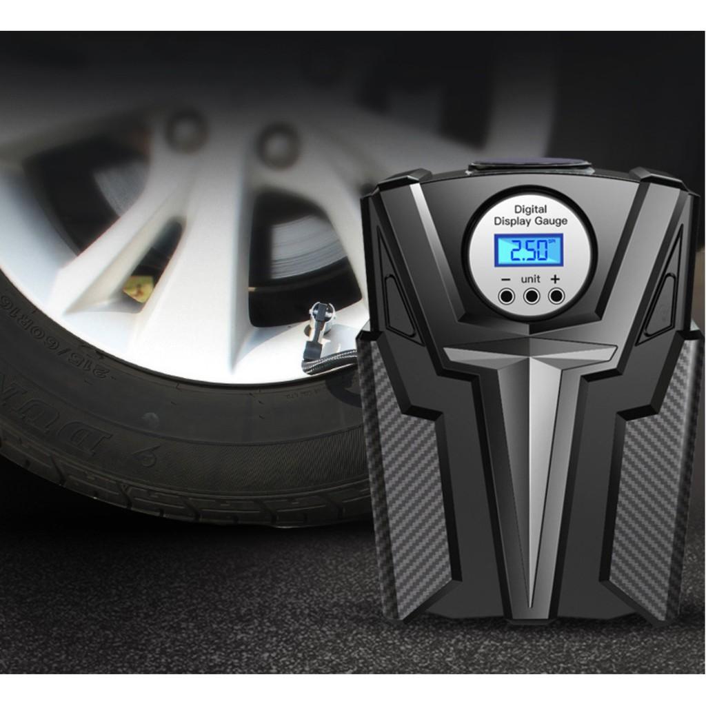 Máy bơm lốp ô tô xe máy 12V CYLINDER Carbon LCD - AsiaMart
