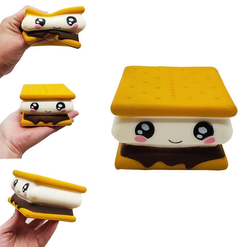 Squishy Lớn JUMBO Hình bánh quy kẹp kem Đồ Chơi Xốp Giảm Stress Hình mềm mịn dễ Thương đàn hồi Cho Bé