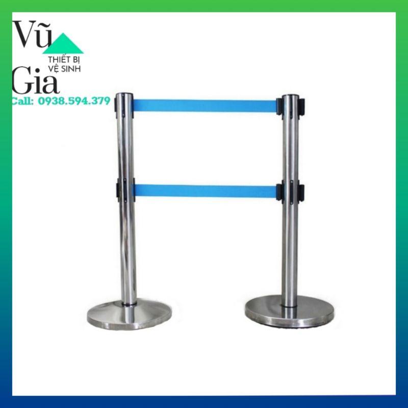 Cột Chắn Inox Hai Đầu Dây, Cột Chắn Phân Luồng, Cột Chắn Phân Cách Lối Đi