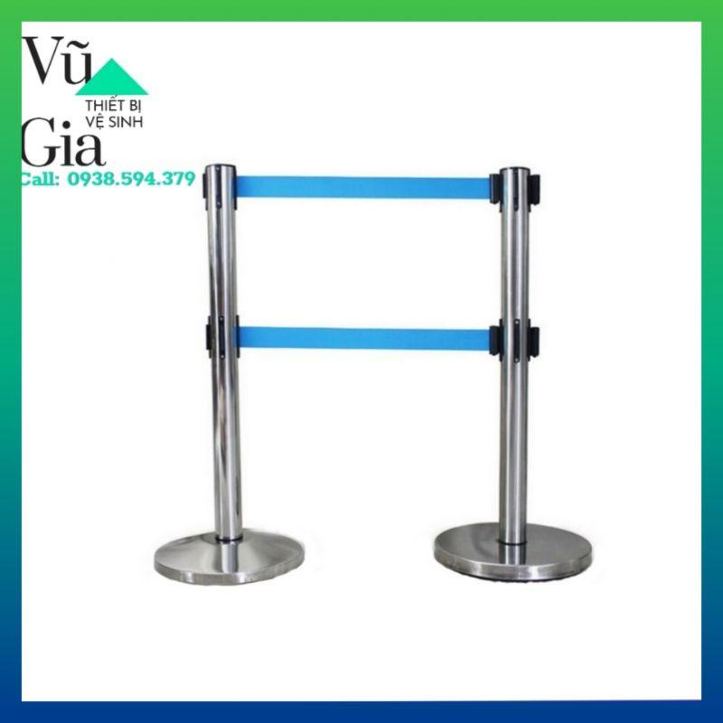 (hàng nhập khẩu)Cột Chắn Inox Hai Đầu Dây, Cột Chắn Phân Luồng, Cột Chắn Phân Cách Lối Đi