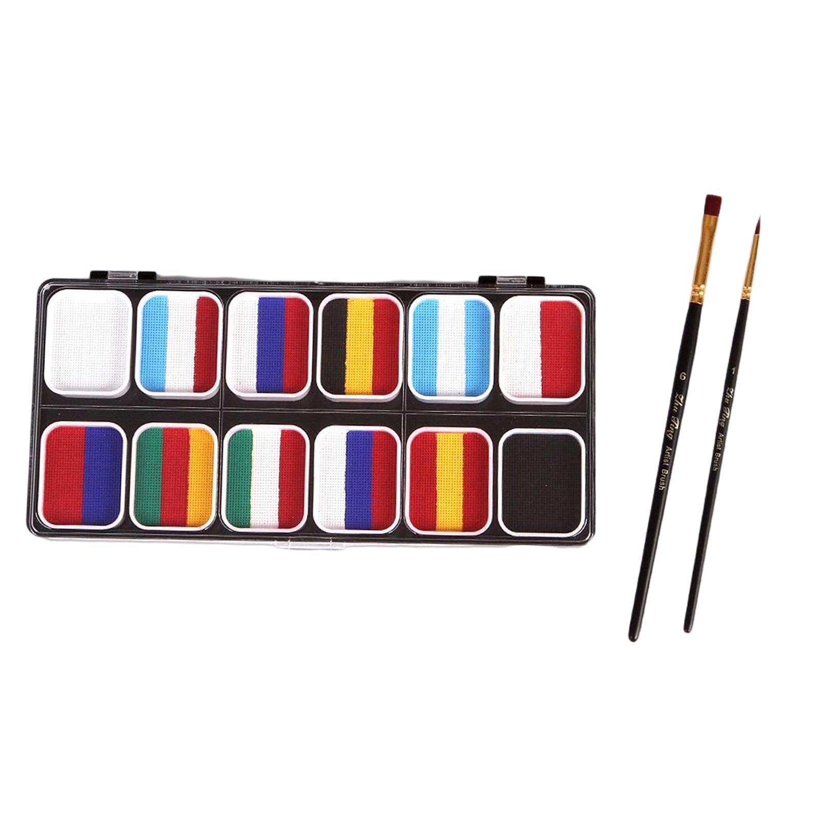 Face Body Paint Face Painting  Washable with 2 Brushes for Party