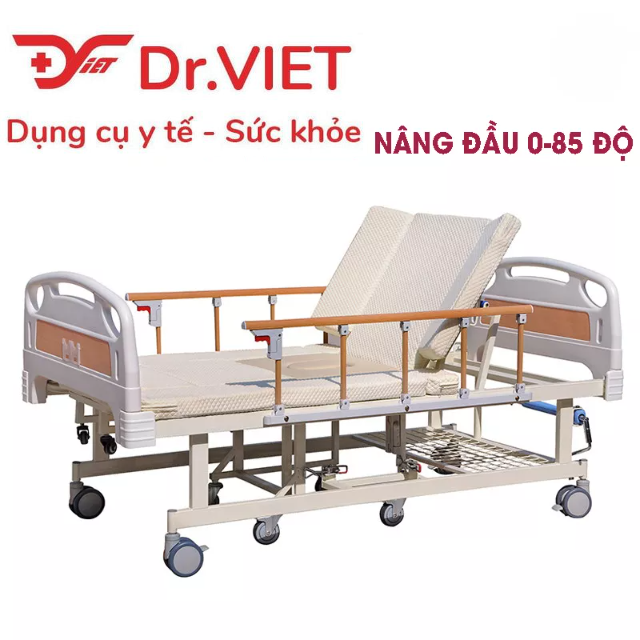 Giường bệnh đa năng kết hợp xe lăn Lucass GB-T243 chính hãng, thiết kế tiện lợi, chắc chắn