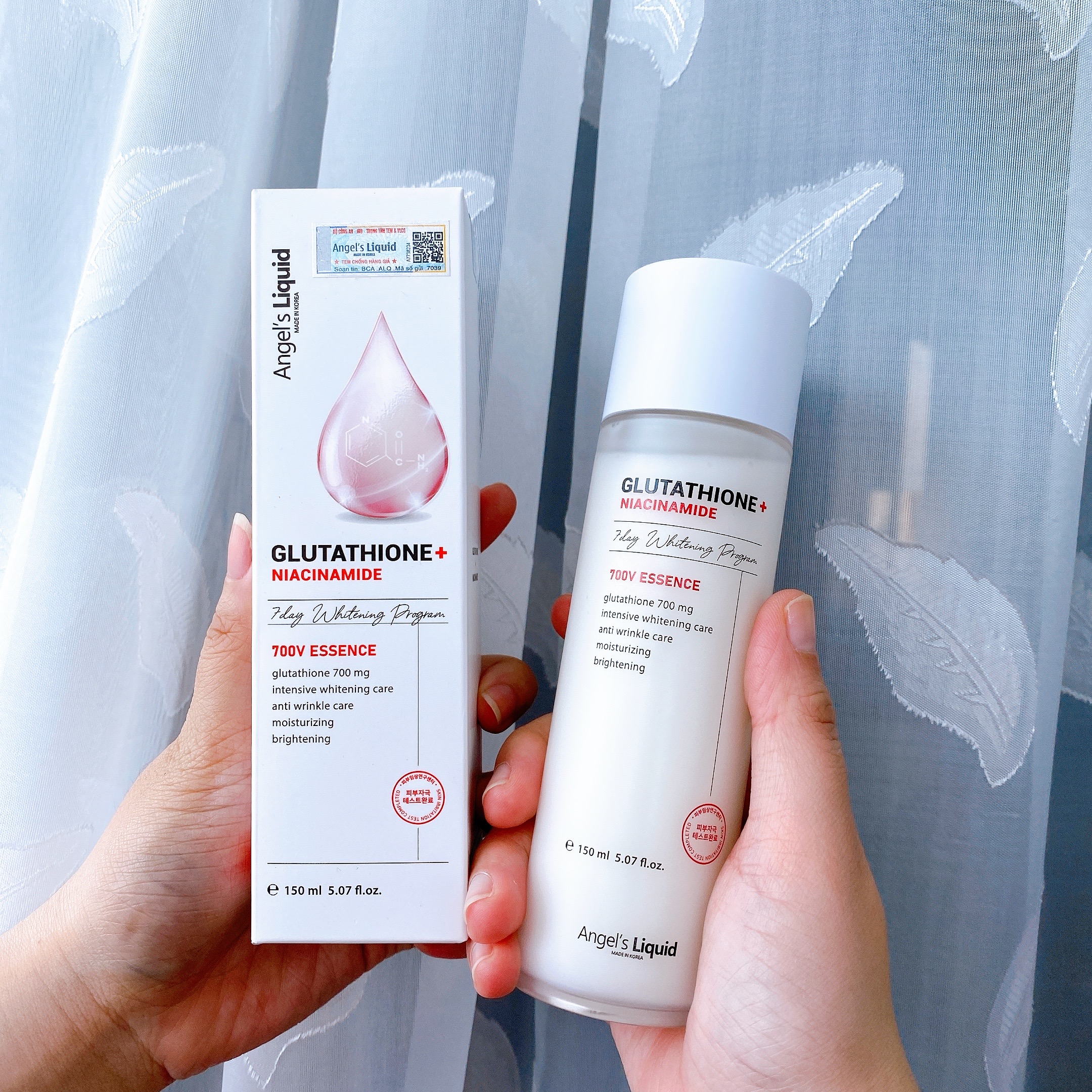 Nước Thần Dưỡng Trắng Da, Giảm Thâm Nám Angel's Liquid Glutathione Plus Niacinamide 700V Essence 150ml