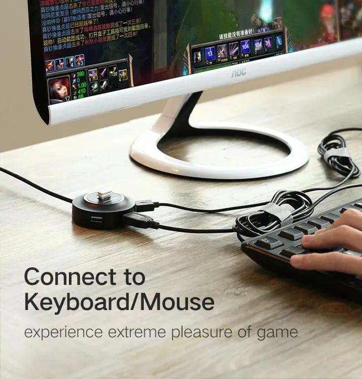 Ugreen UG20278CR106TK 1M màu Đen Bộ chia HUB USB 2.0 sang 4 USB 2.0 hỗ trợ OTG - HÀNG CHÍNH HÃNG