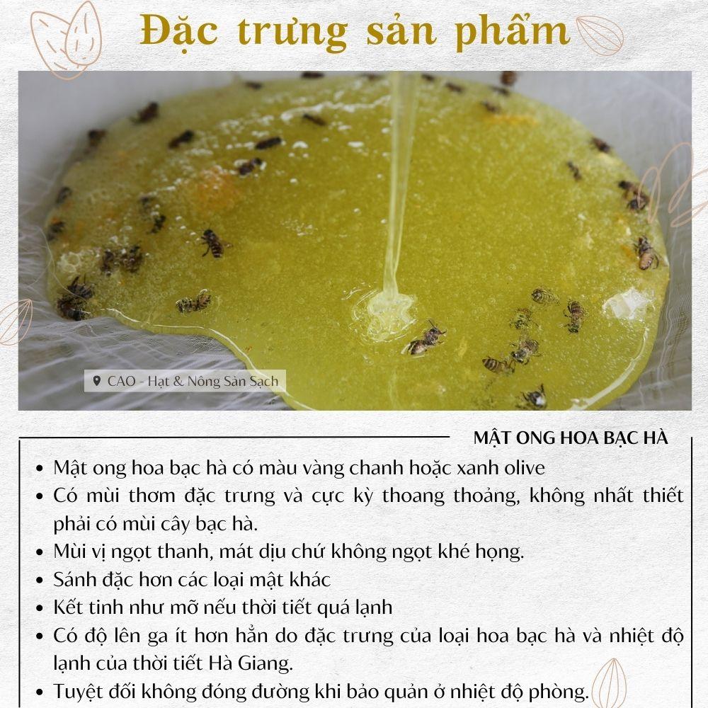 Mật ong hoa bạc hà CAO Food từ Hà Giang - cam kết mật ong nguyên chất nguyên vị 100%