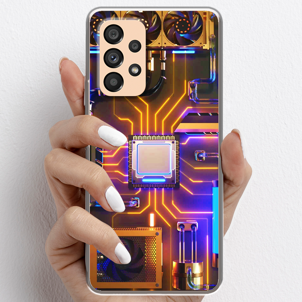 Ốp lưng cho Samsung Galaxy A53 5G nhựa TPU mẫu Chip CPU máy tính