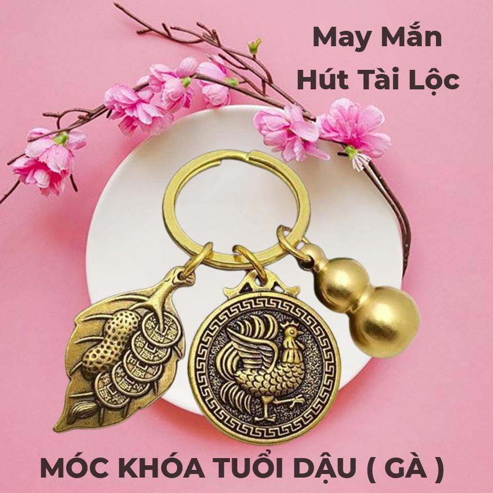 [CON GÀ] Móc Khoá Xe Máy, Oto 12 Con Giáp Phong Thuỷ Bằng Đồng Thau - The Perth Mint