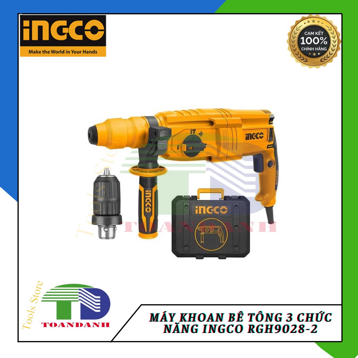 Máy khoan bê tông 3 chức năng INGCO RGH9028-2 công suất 800W