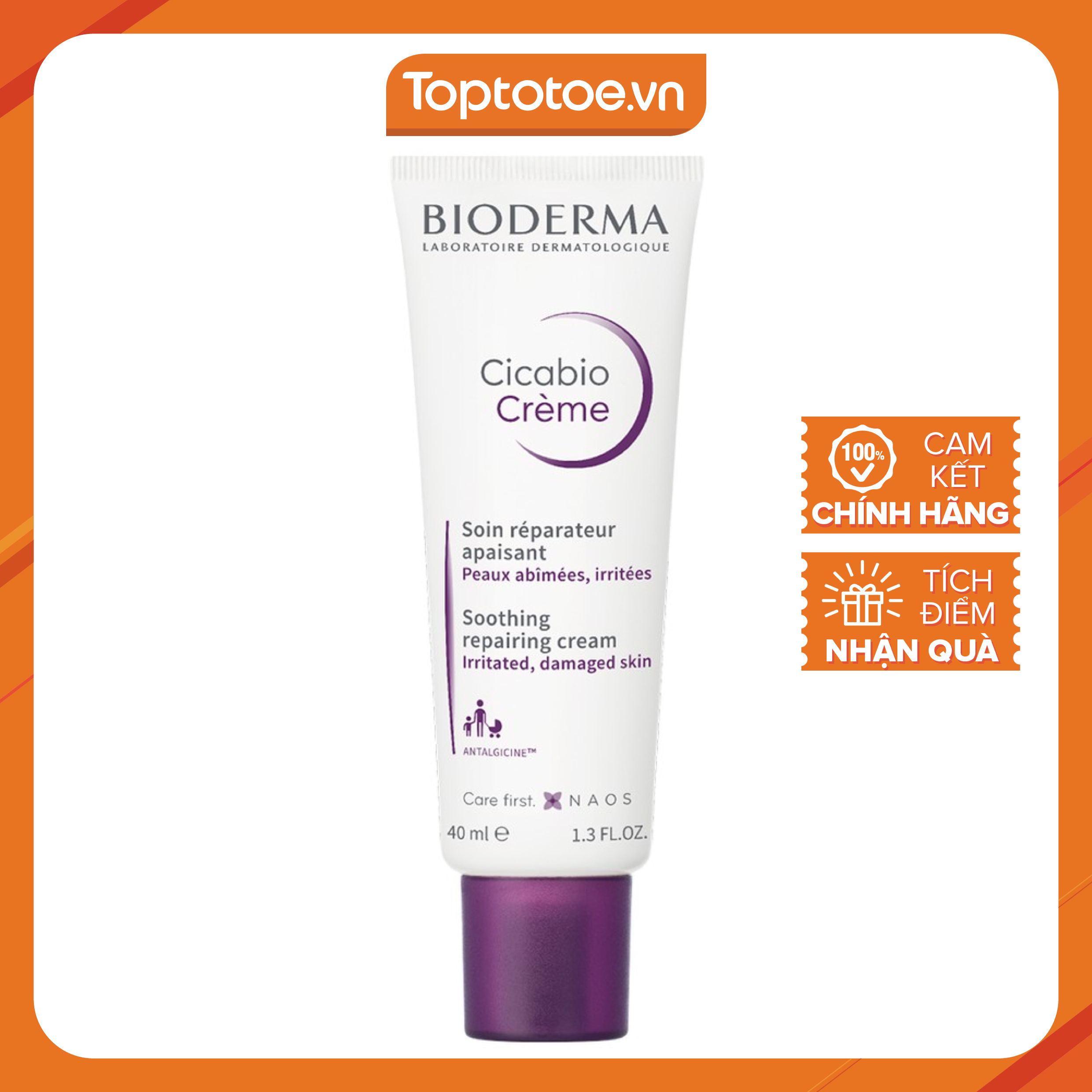 Kem Dưỡng Ẩm Phục Hồi Và Làm Dịu Da Bioderma Cicabio Crème (40ml)