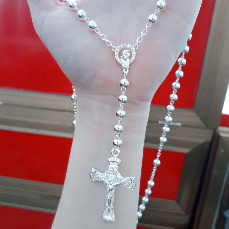 Dây chuỗi mân côi bạc thánh giá YN JEWELRY