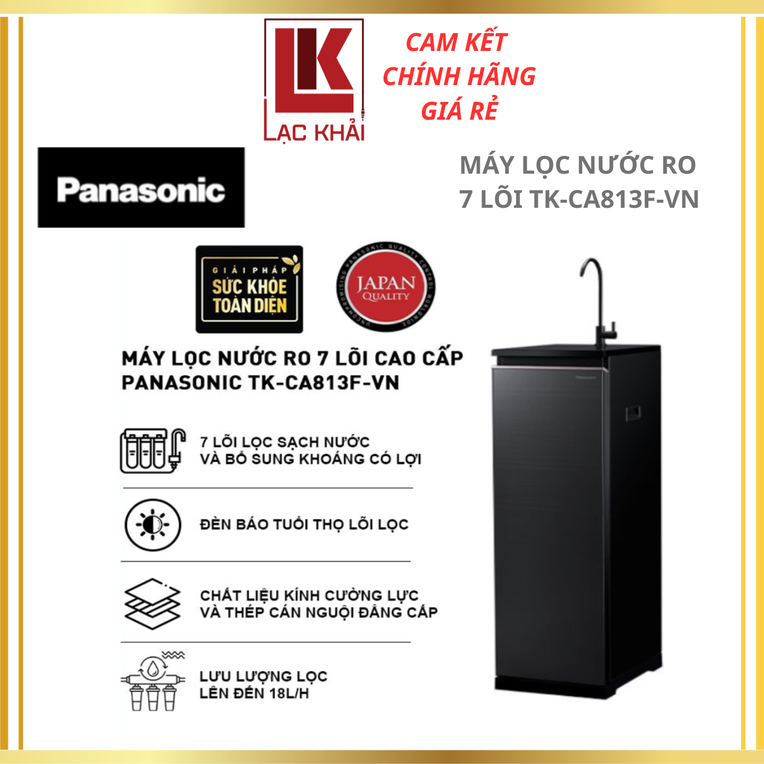 Máy lọc nước RO Panasonic TK-CA813F-VN 7 lõi - Hàng chính hãng - Bảo hành 12 tháng chính hãng