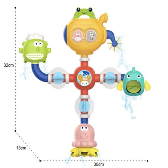 Đồ Chơi Sơ Sinh - Đồ chơi Nhà Tắm HUANGER Water Toys HE8070 - Robot Động Vật Biển Phun Nước Cho Bé Từ 18 Tháng Tuổi