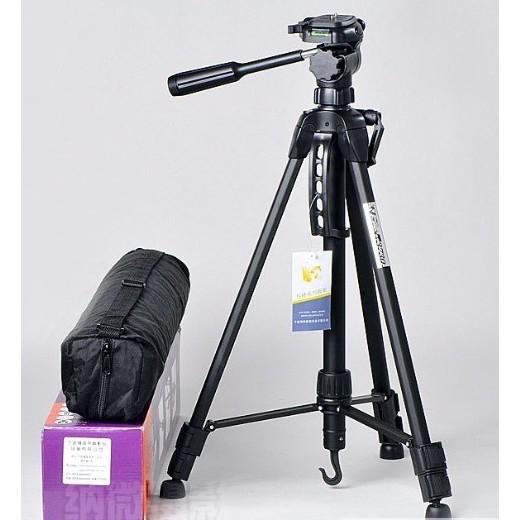 Tripod máy ảnh, điện thoại Weifeng WT-3520, khung nhôm cao cấp tải trọng 3kg, có túi đeo, tặng kèm kẹp điện thoại