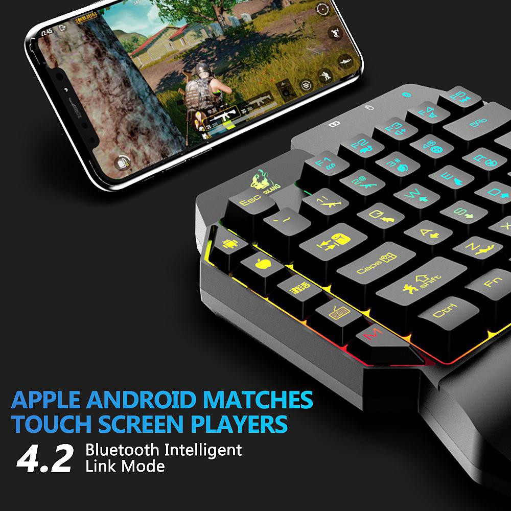 Bàn Phím Bán Cơ G11 Có 39 Phím Kiêm Bộ Chuyển Đổi Game Kết Nối Bluetooth Thế Hệ Mới Chơi Game Pubg Mobile, Rules Of Survival, Free Fire Trên Điện Thoại, Máy Tính Bảng, Laptop Và PC - Hàng Chính Hãng