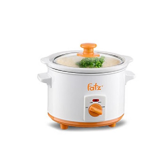 Nồi nấu cháo ăn dặm cho bé 1.5L Fatzbaby + 01 bộ chén chia ngăn + 01 nút bịt ổ điện - Hàng chính hãng