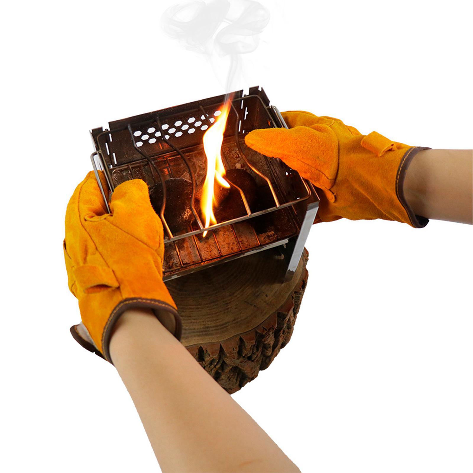 Heat Resistant Gloves Oven BBQ Mitts for Cooking Camping