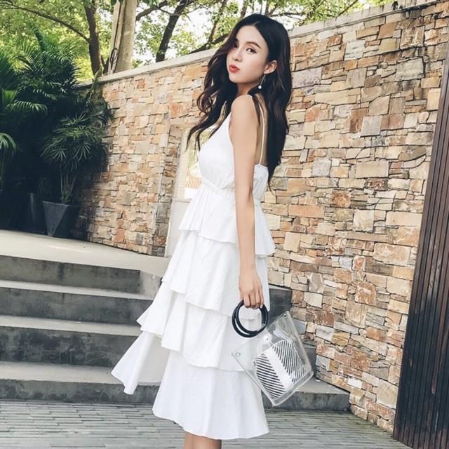 Đầm Suông Dài Tầng Nhiều Màu