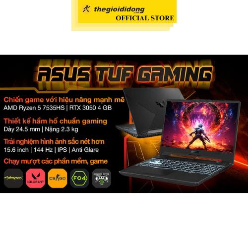 Laptop Asus TUF Gaming A15 FA506NC R5 7535HS/16GB/512GB/4GB RTX3050/144Hz/Win11 (HN017W) - Hàng Chính Hãng