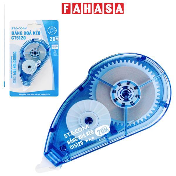 Xóa Kéo 5 mm x 20 m - Stacom CT5120 - Màu Xanh Dương