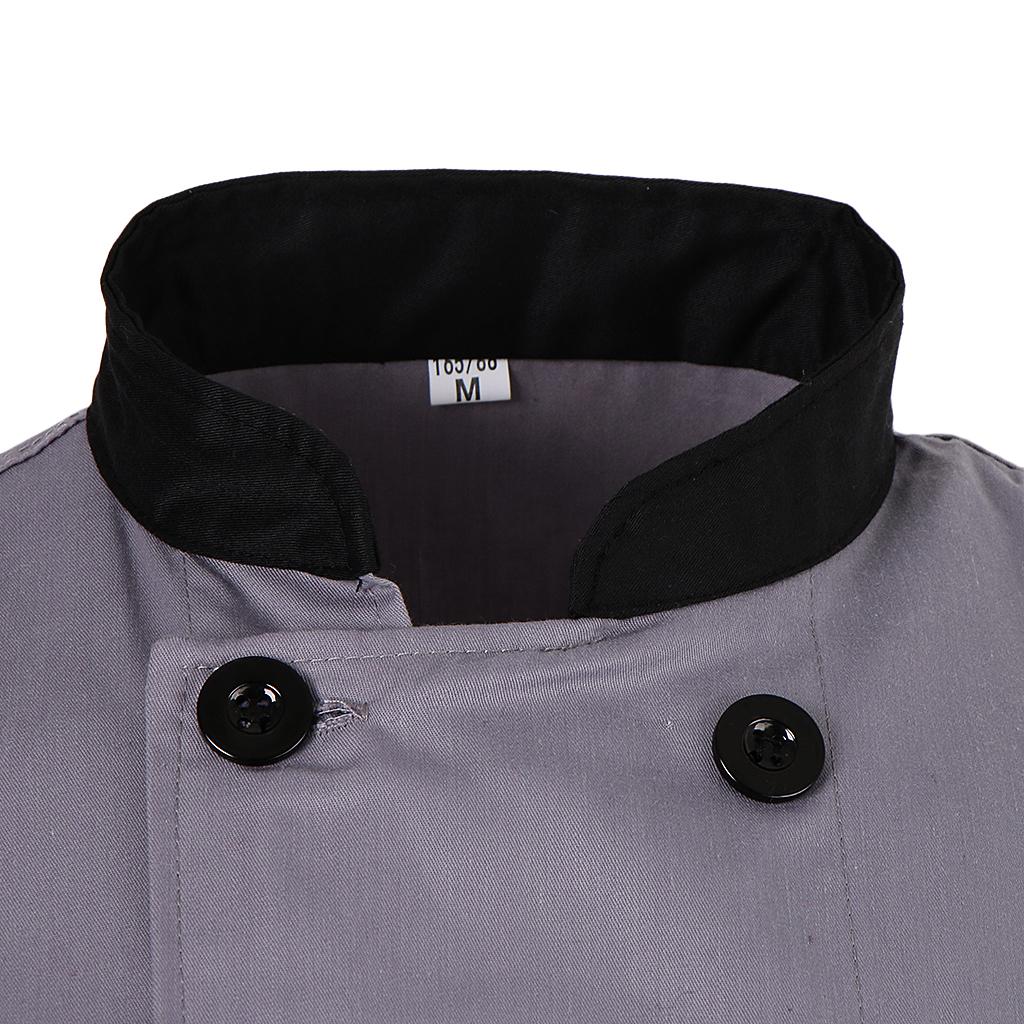 Short Mesh Sleeves Chef Jacket Coat Kitchen Bakery Uniform for Women Men