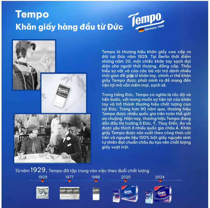 [MUA 14 LỐC TẶNG 1 LỐC GVS 3 LỚP VÀ 1 LỐC KHĂN GIẤY BẾP DẠNG RÚT] Khăn Giấy Rút Tempo 4 Lớp Bền Dai Thương Hiệu Đức