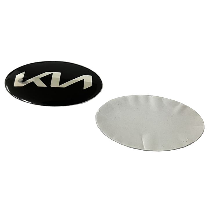 Logo biểu tượng vô lăng xe ô tô KIA, kích thước 60x30mm