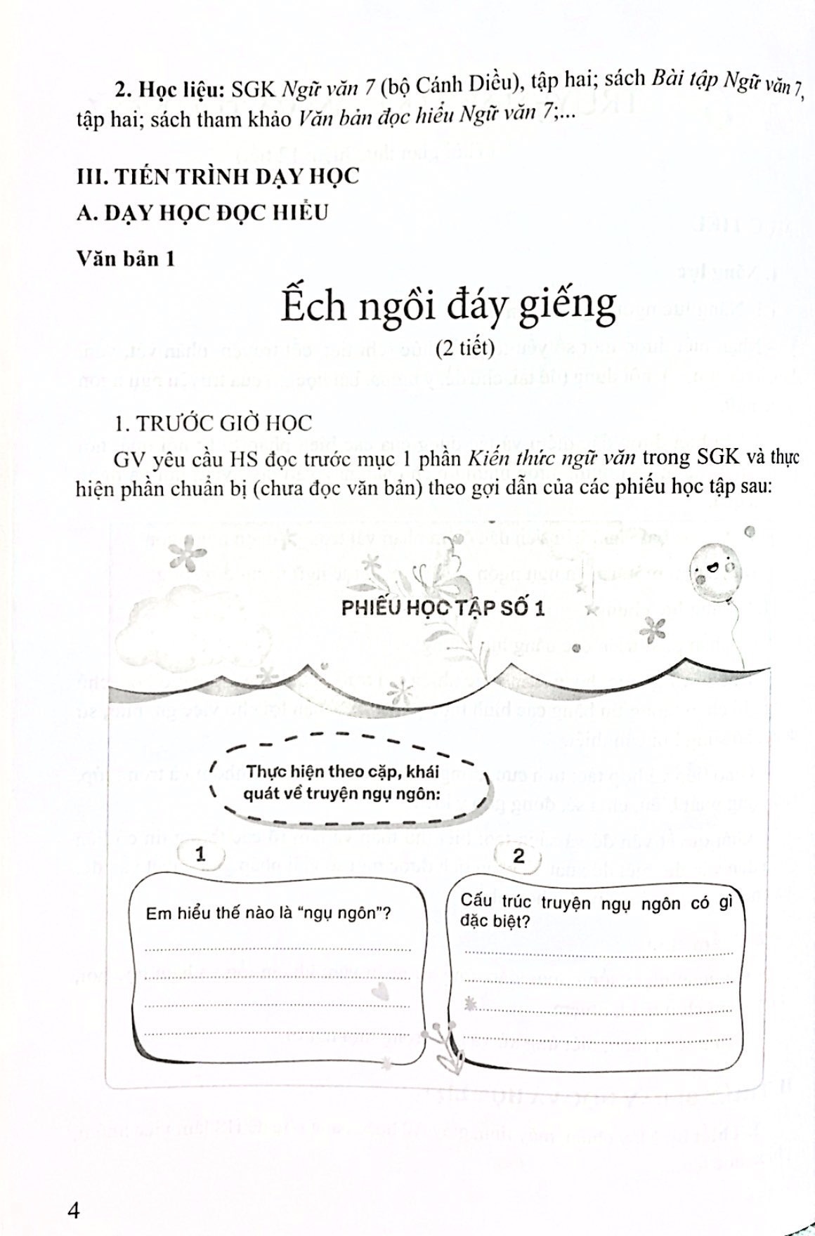 Sách Kế Hoạch Bài Dạy Ngữ Văn Lớp 7 Tập 2 - Cánh Diều