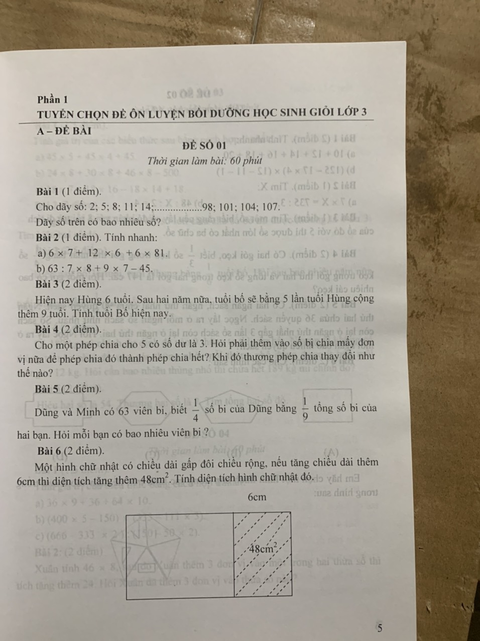 Tuyển chọn đề ôn luyện bồi dưỡng học sinh giỏi môn Toán lớp 3,4,5