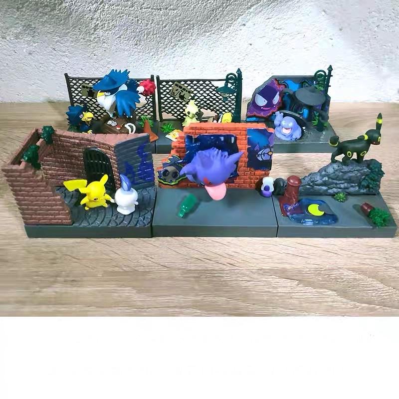 Mô hình Pokemon Hẻm Tối Cảnh Đêm Đường trang trí