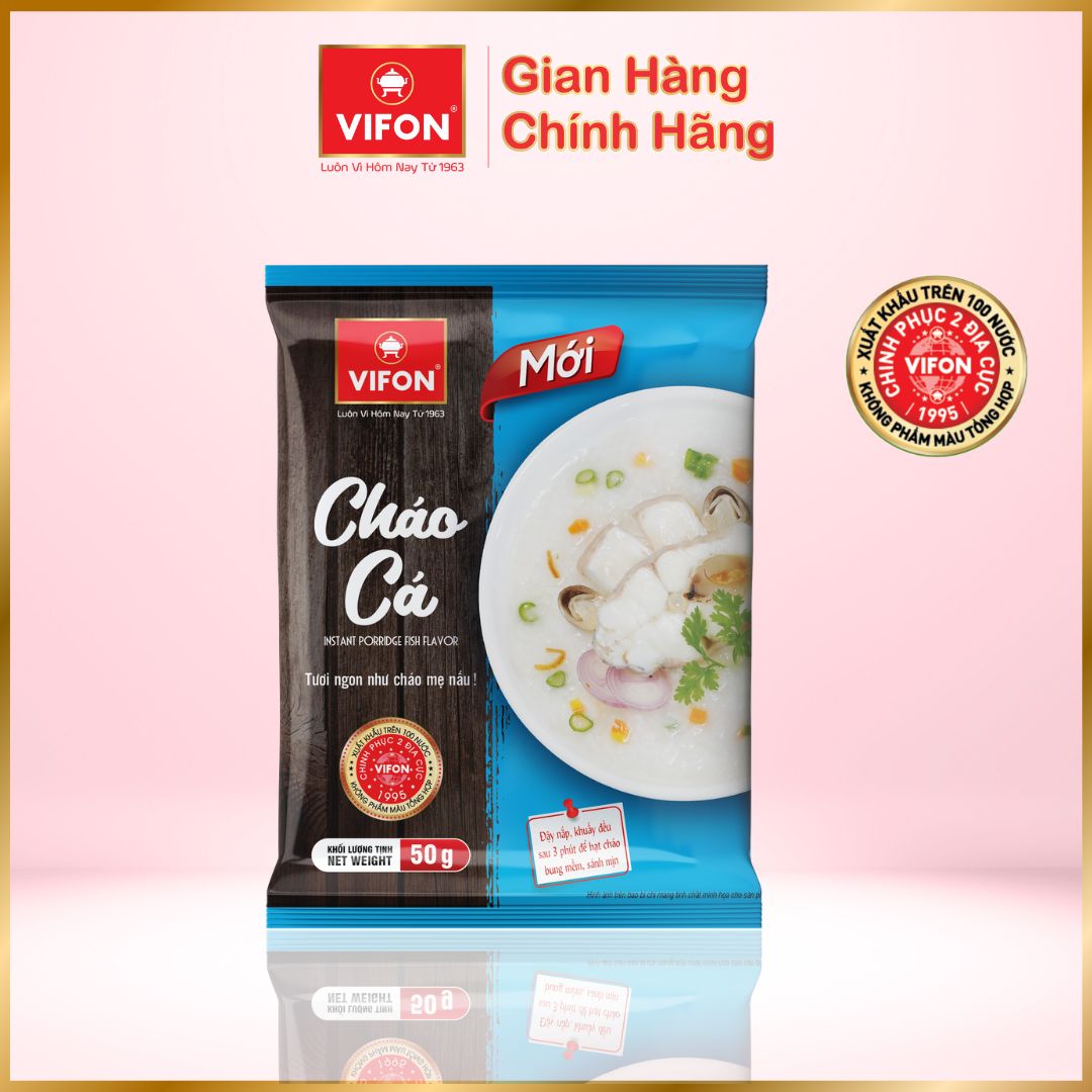 Thùng 50 gói Cháo cá VIFON 50gr/gói