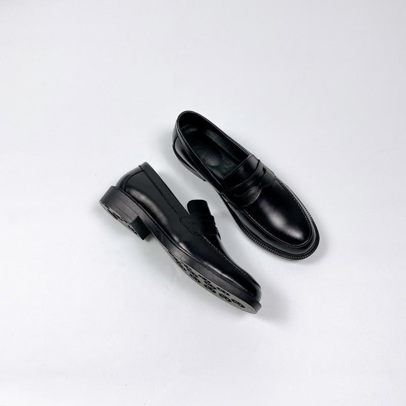 Giày Lười DECEMBER Penny Loafer Black White - LF03