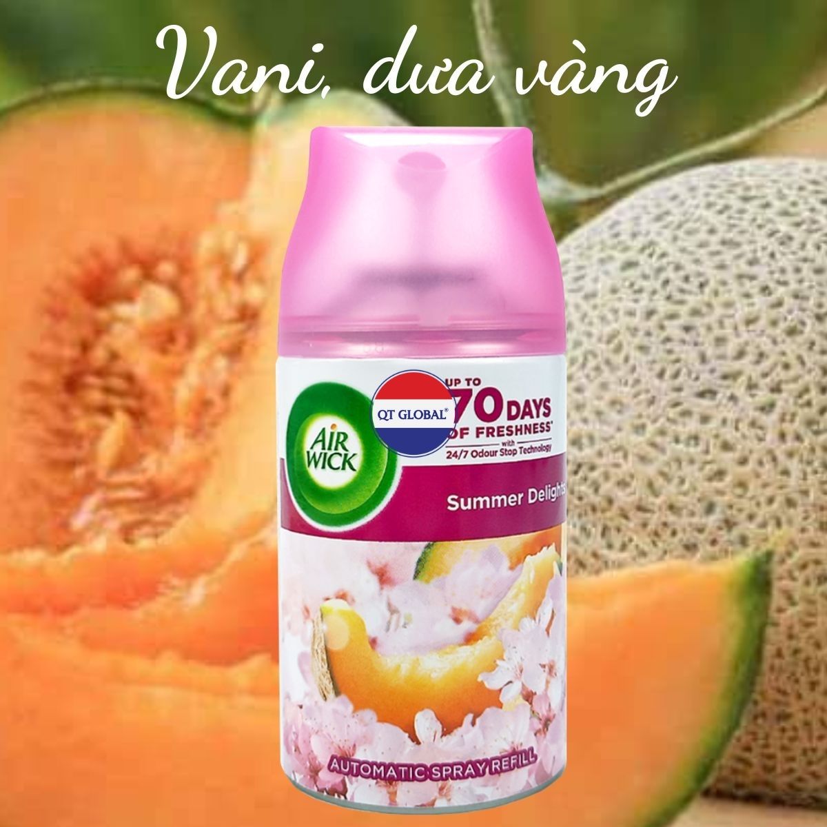 Bình xịt thơm phòng Air.Wick Summer Delights 250ml QT016833 - hoa lan trắng