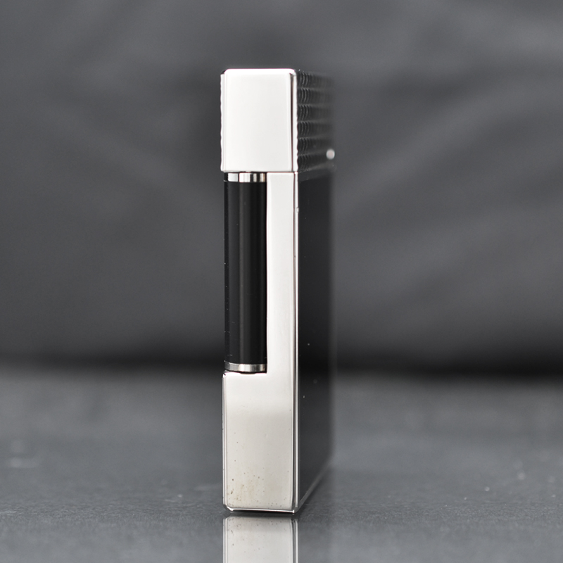 Vỏ Hột Quẹt Bật Lửa Upon D143T Sơn Mài Đen Họa Tiết Kim Cương - Dùng Gas Đá Cao Cấp