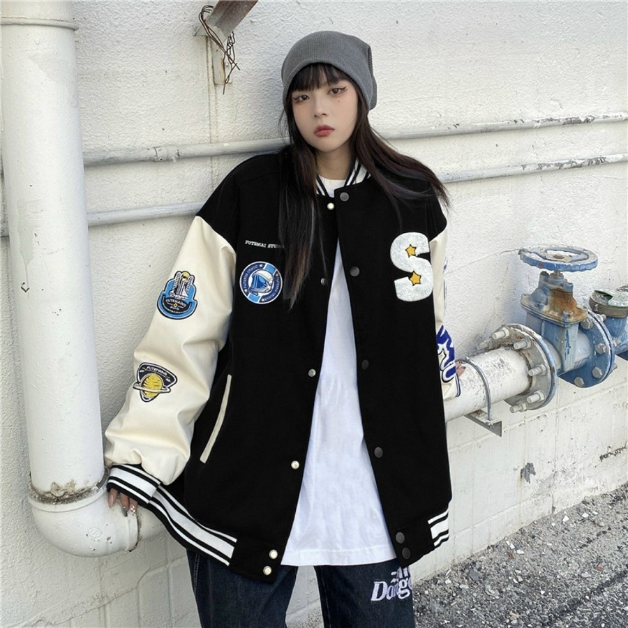 Áo Khoác Dù - Gió 2 lớp chữ S Kiểu Bomber Unisex Nút Bấm - Nam Nữ Hàn Quốc Đẹp - Chống Nắng Và Lạnh