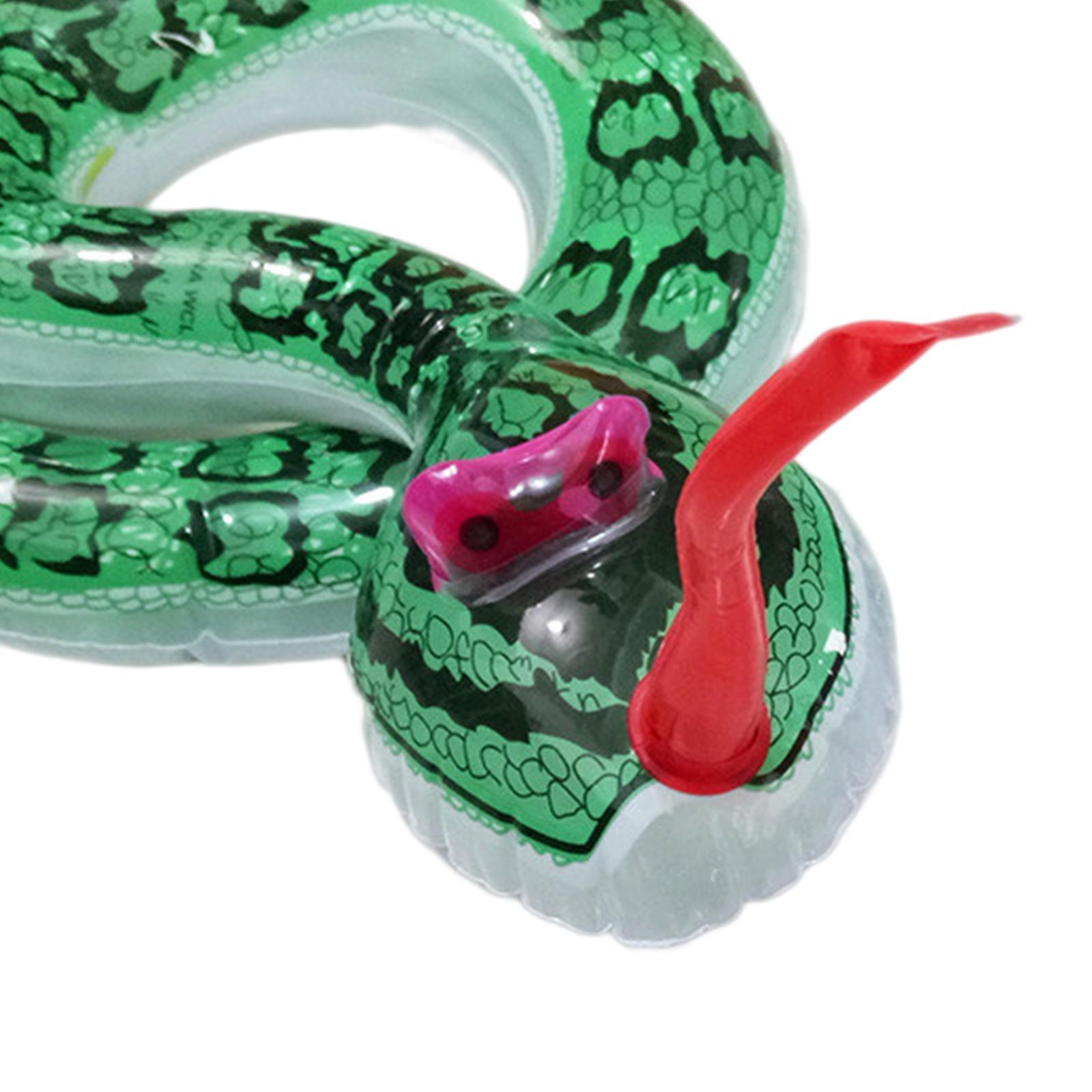 Animal Figurine Fake Snake Simulation Horrifying Funny Inflatable Snake Model April Fool's Toy Tabletop Decor Educational Toys Props Party