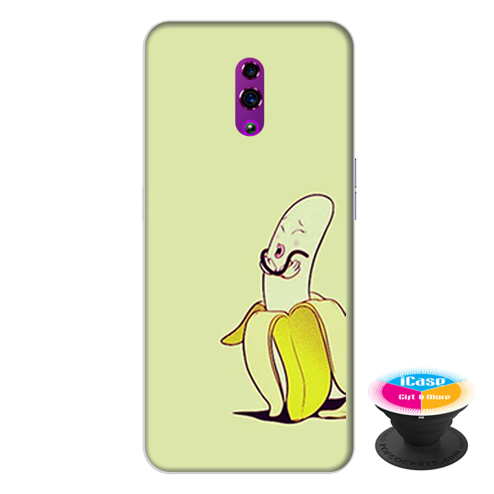 Ốp lưng điện thoại Oppo Reno hình Chuối tặng kèm giá đỡ điện thoại iCase xinh xắn - Hàng chính hãng