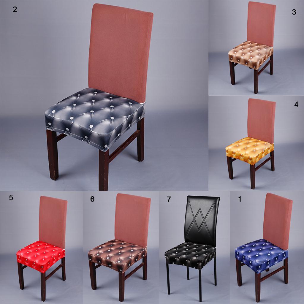 Polka Dot Stretch Spandex Elastic Chair Seat Cover for Dining Room Decor 6