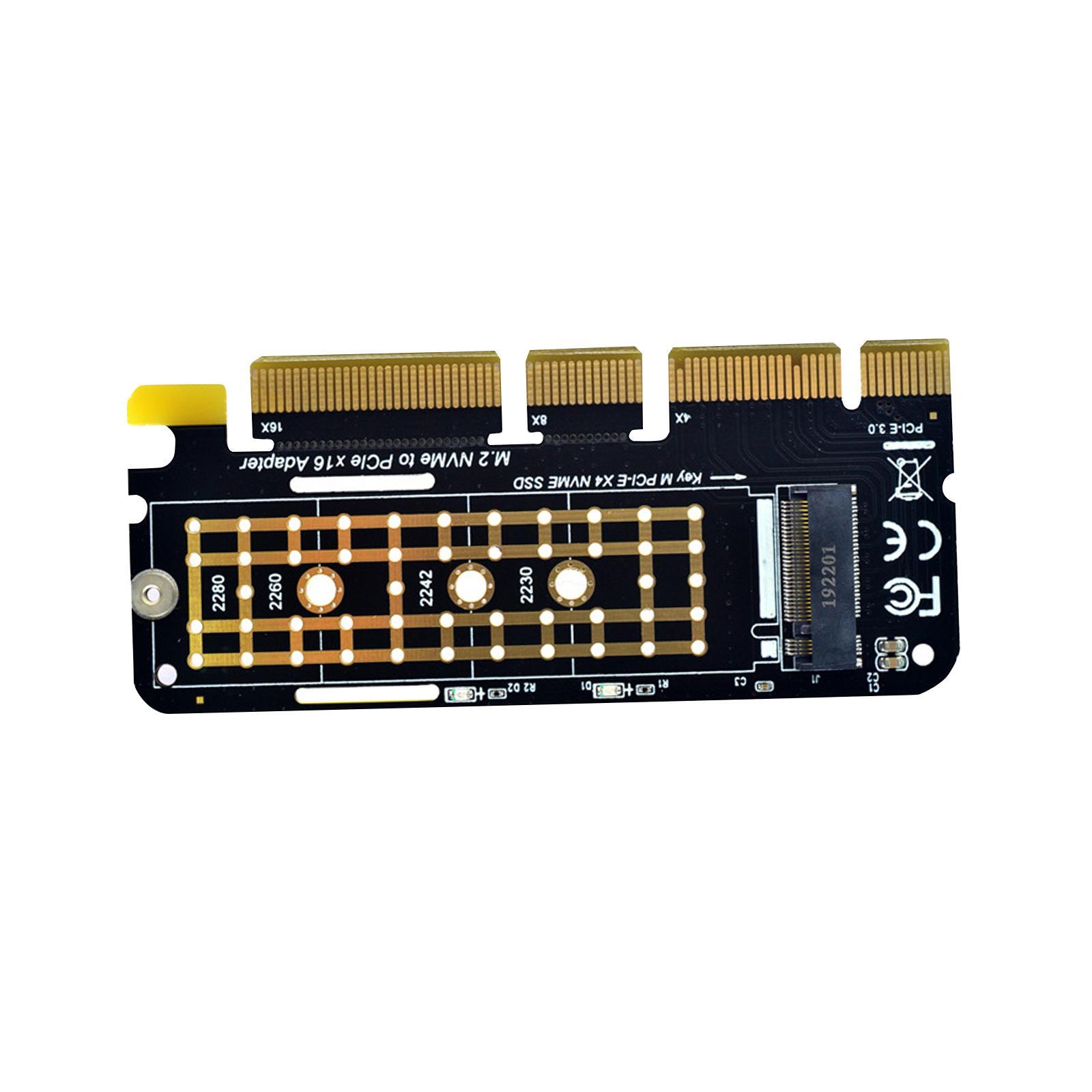 M.2 SSD M Key -e 3.0 x16 Expansion Card, Support 2280, 2260, 2242, 2230, Low Profile  M.2 SSD to PCIe x16/x8/x4 for SM951 PM961