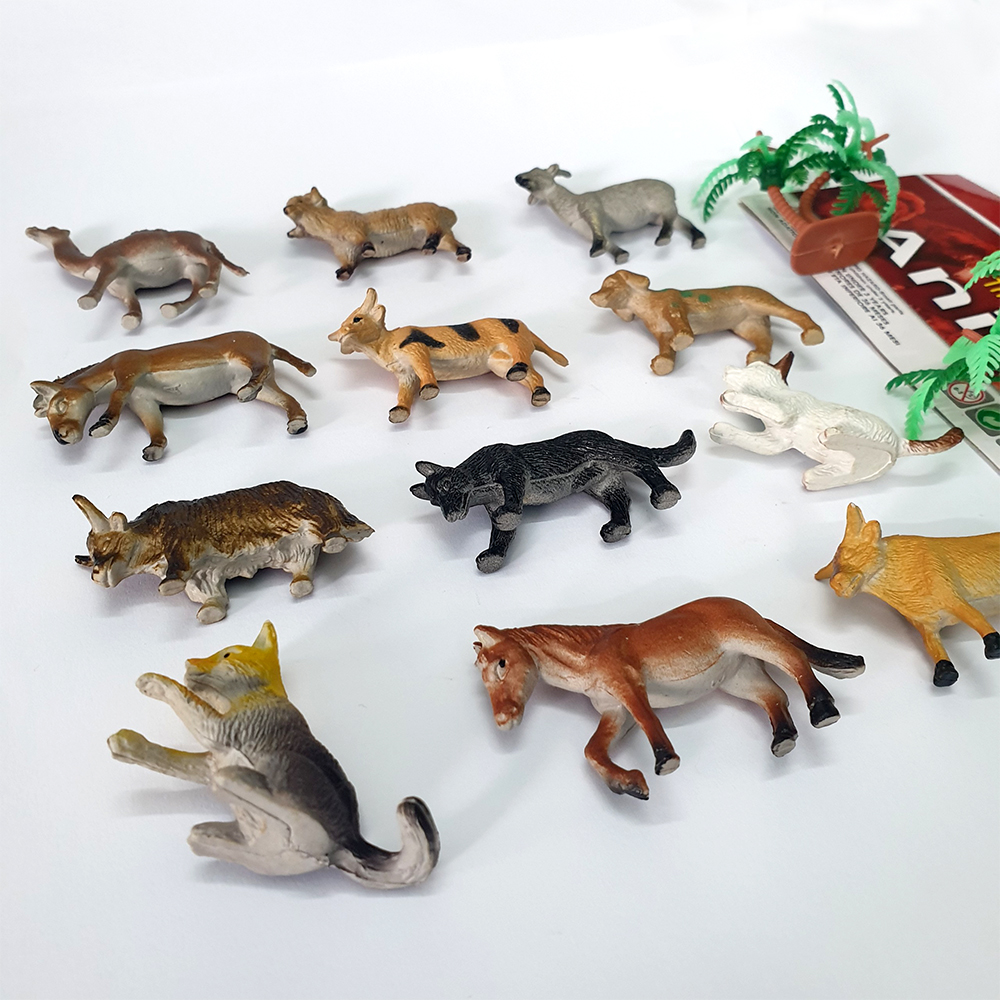 Đồ chơi 12 mô hình thế giới động vật New4all Animal World 132 cho bé 3 tuổi học tập, nhập vai và phát triển trí não