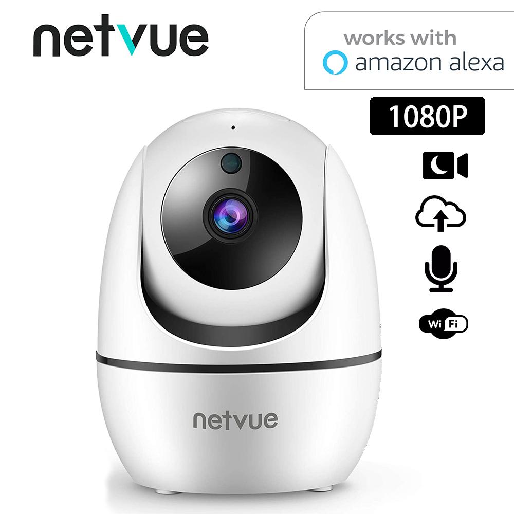 NETVUE Security Ip Camera Wifi 1080p Smart Home Cloud Wireless AI Phát hiện con người Mạng giám sát Alexa Camera quan sát ngoài trời Màu sắc: Phích cắm EU