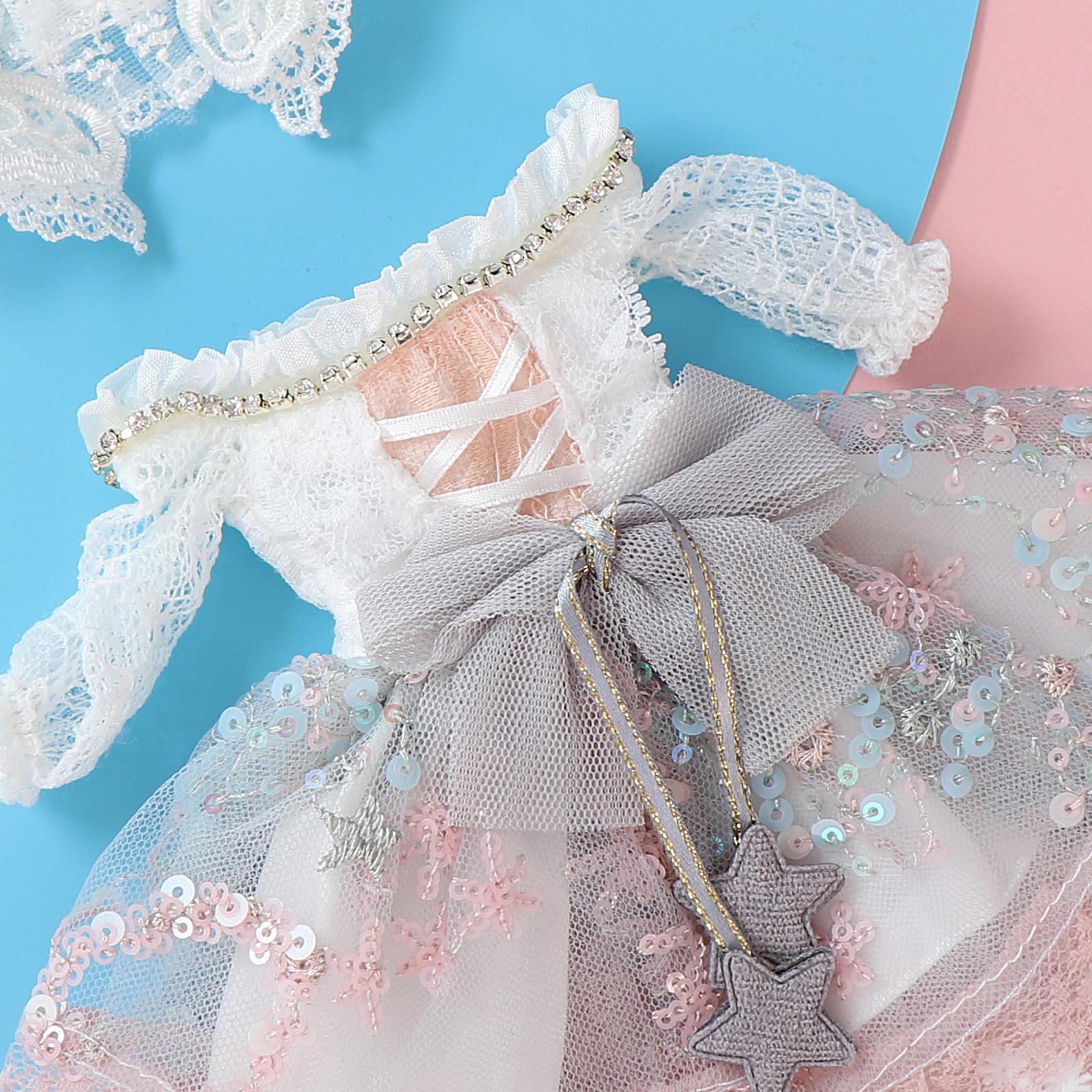 1/6 Doll Clothes Girl Doll Dress Outfits with Hair Accessories