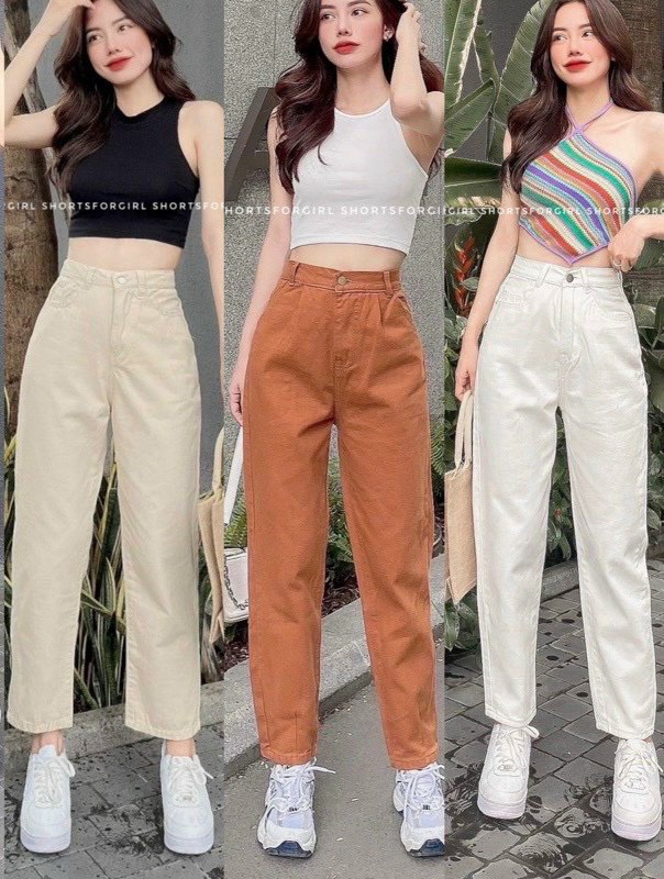 Quần baggy kaki nữ ống nhỏ tôn dáng, dễ phối đồ