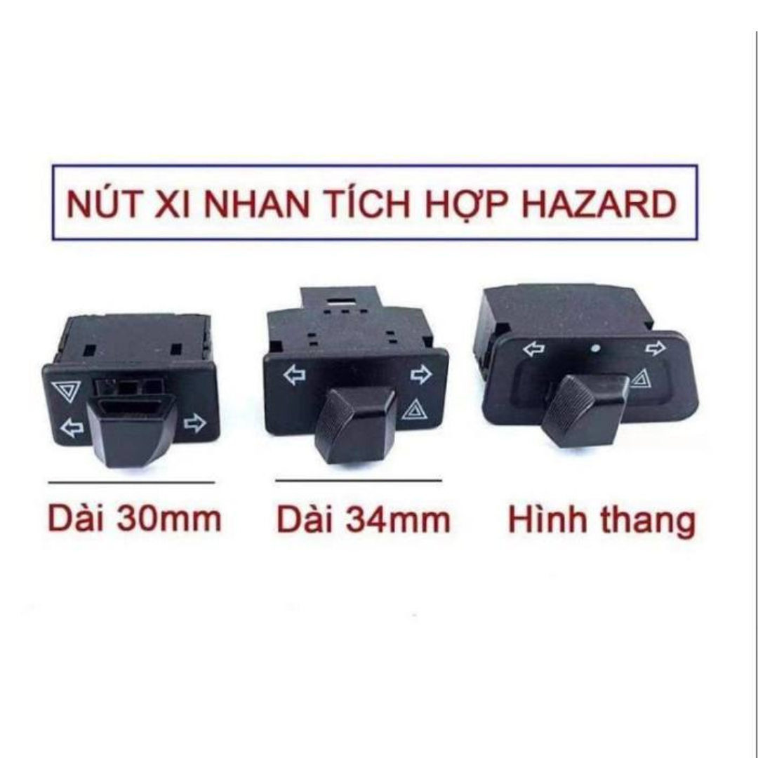 Combo: 1 công tắc tích hợp Hazard, 1 Hậu nháy Audi đỏ, 1 rơle chỉnh nháy, 4 xi nhan T15